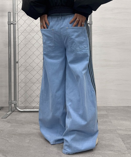 ワイドパンツ パンツ コーデュロイ ラインカーブ メンズ レディース