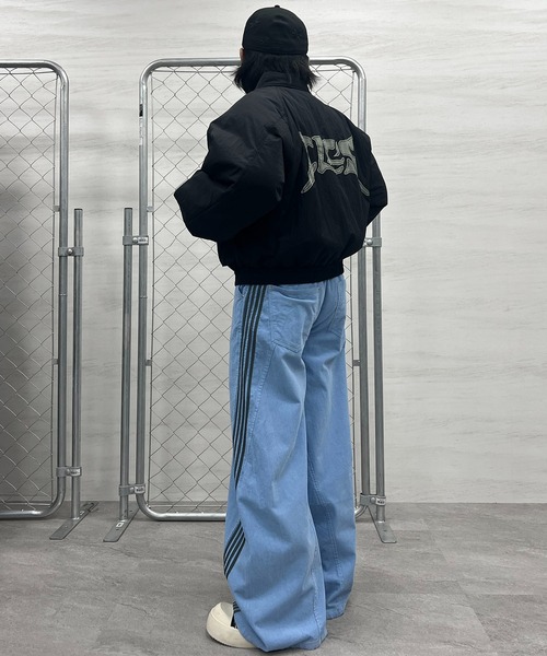 ワイドパンツ パンツ コーデュロイ ラインカーブ メンズ レディース