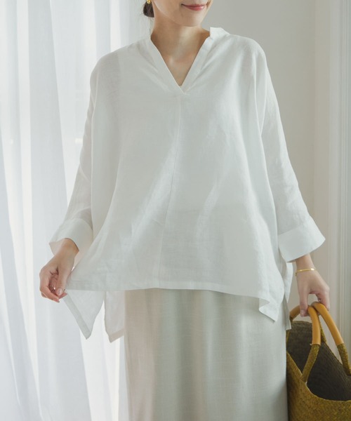 「URBAN RESEARCH DOORS」 長袖ブラウス MEDIUM グリーン レディース_画像2