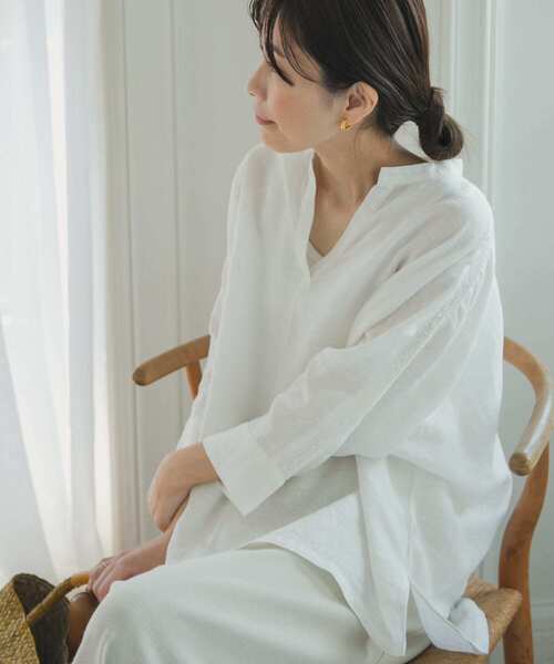 「URBAN RESEARCH DOORS」 長袖ブラウス MEDIUM グリーン レディース_画像4