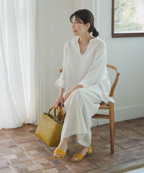 「URBAN RESEARCH DOORS」 長袖ブラウス MEDIUM グリーン レディース_画像6