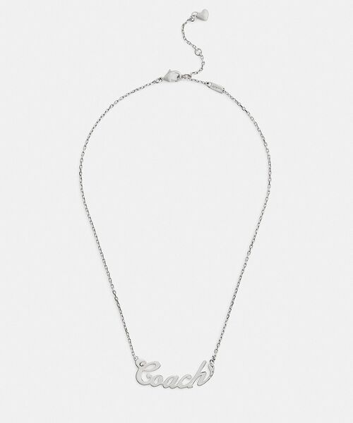 COACH（コーチ） ネックレス スクリプト ネームプレート ネックレス