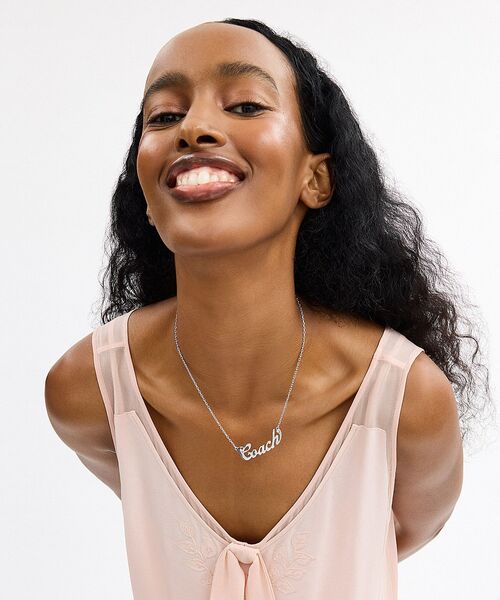 コーチ ネックレス COACH（コーチ） ネックレス スクリプト ネームプレート ネックレス