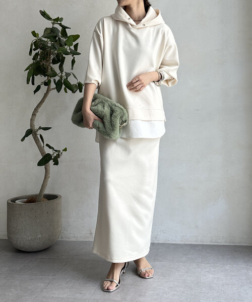 「DouDou」 セットアップ FREE アイボリー レディース_画像3