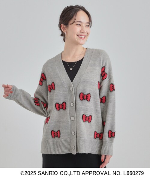 sanrio（サンリオ） カーディガン 「HELLO KITTY コラボ」Vネックジャ