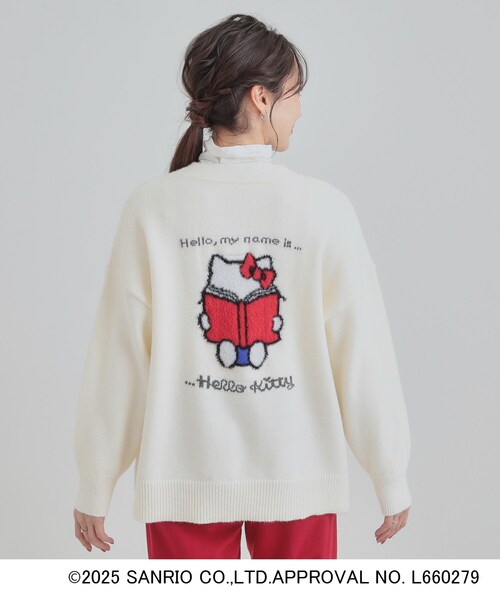 sanrio（サンリオ） カーディガン 「HELLO KITTY コラボ」Vネックジャ