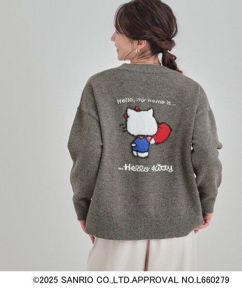 sanrio（サンリオ） カーディガン 「HELLO KITTY コラボ」Vネックジャ