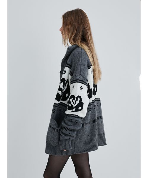 SORIN（ソリン） カーディガン SWAN Motif Cowichan Cardigan/スワン