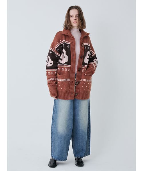 SORIN（ソリン） カーディガン SWAN Motif Cowichan Cardigan/スワン