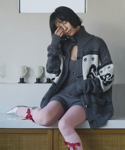 SORIN（ソリン） カーディガン SWAN Motif Cowichan Cardigan/スワン