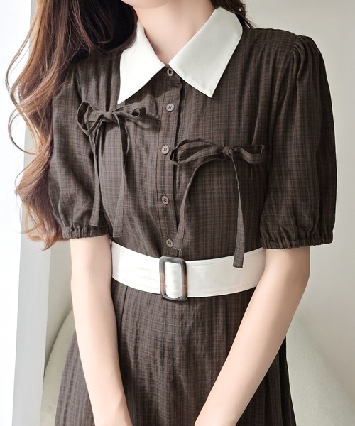 mily bilet パーティードレス ワンピース 夏 半袖 「mily bilet