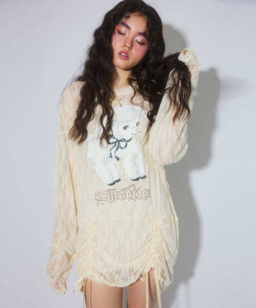 Candy Stripper（キャンディーストリッパー） tシャツ SWEETIE LACE