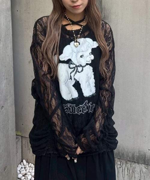 Candy Stripper（キャンディーストリッパー） tシャツ SWEETIE LACE