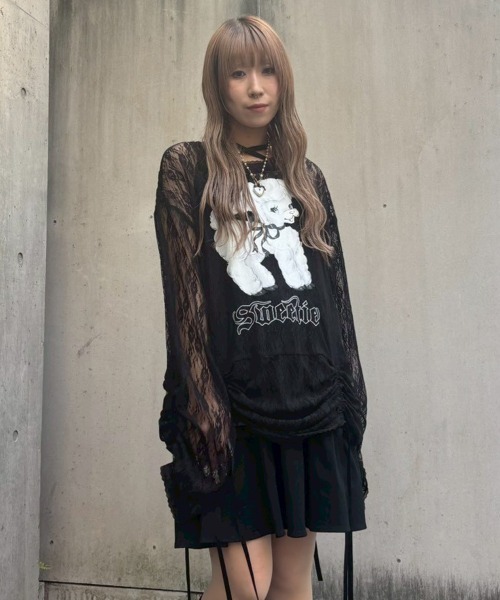 【最終値下げ】Candy Stripper SWEETIE LACE TOPS Candy Stripper（キャンディーストリッパー） tシャツ SWEETIE LACE