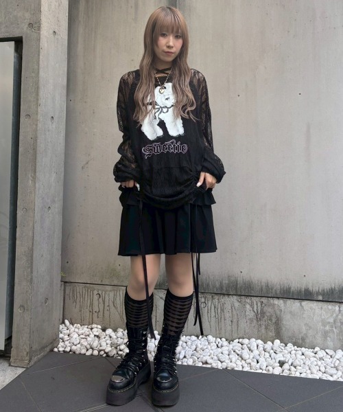 Candy Stripper（キャンディーストリッパー） tシャツ SWEETIE LACE