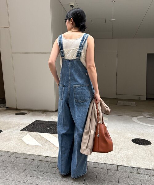 DouDou（ドゥドゥ） オールインワン 深Vデニムサロペット レディース