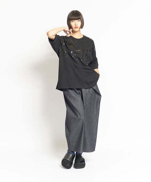 gomme（ゴム） 半袖Tシャツ MEDIUM トップグレー レディース 