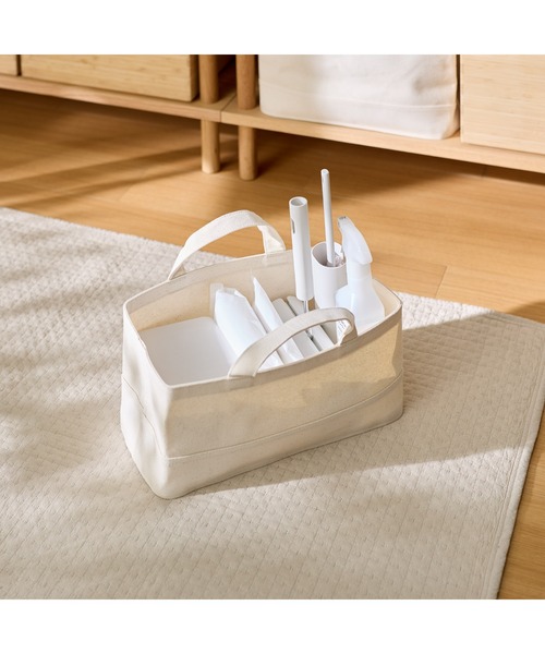 無印良品（MUJI） 収納 綿帆布 持ち手付ソフトボックス スリム小 約幅