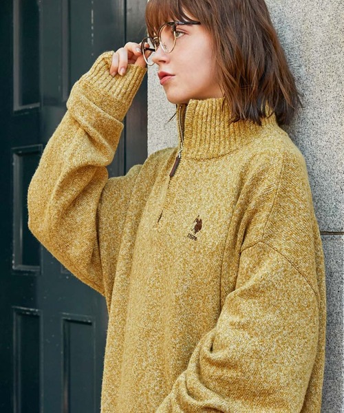 「U.S. POLO ASSN.」 長袖ニット FREE グレー レディース_画像4