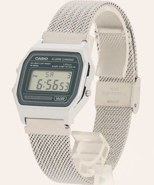 CASIO プレミアム A1000 ホワイトシェル メッシュバンド CASIO（カシオ） 腕時計 クラシック デジタル ウォッチ / メッシュ