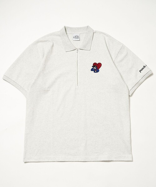 「kaoyorinakami」 半袖ポロシャツ「FREAK’S STOREコラボ」 X-LARGE グレー メンズ_画像3