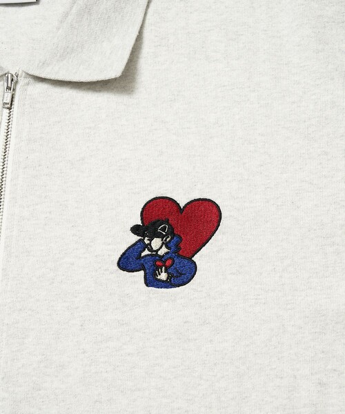 「kaoyorinakami」 半袖ポロシャツ「FREAK’S STOREコラボ」 X-LARGE グレー メンズ_画像5
