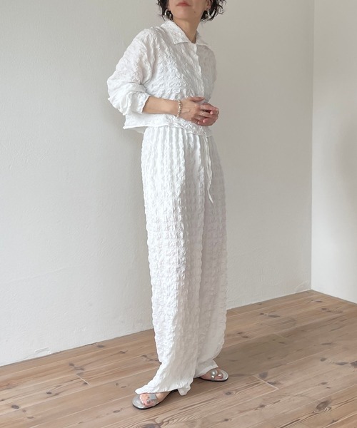 「wee9s」 長袖シャツ FREE スカイブルー レディース_画像7