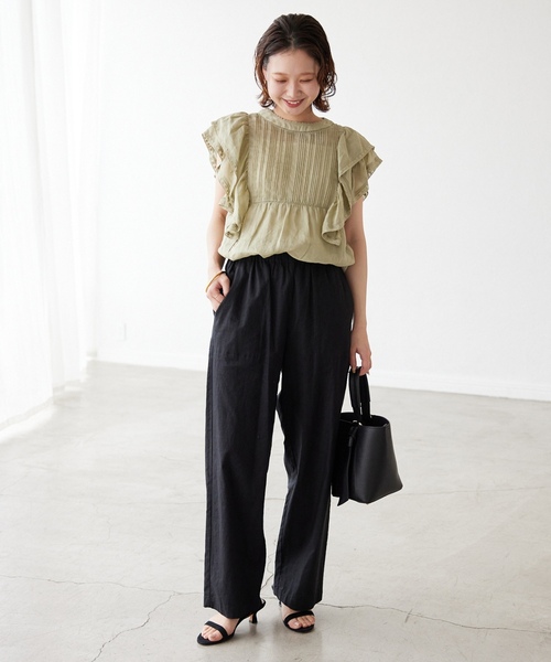 「SLOBE IENA」 チノパンツ 38 ホワイト レディース_画像7