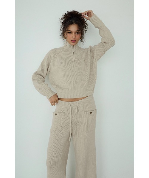 ALEXIA STAM（アリシアスタン） ニット セーター Half Zip Knit Top