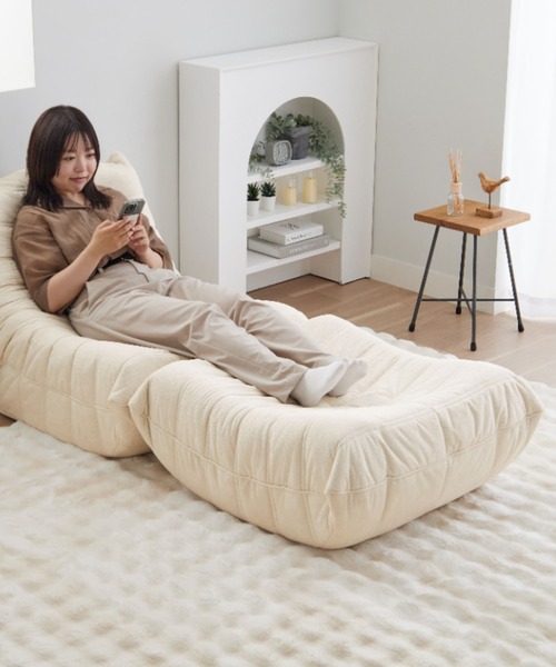 iellio 家具 ゆったり包み込まれるローソファのオットマン : ZOZOTOWN 