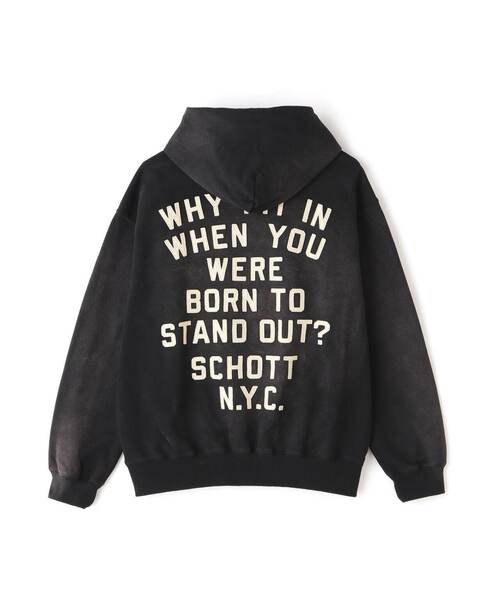 「schott」 プルオーバーパーカー X-LARGE ブラック メンズ_画像7