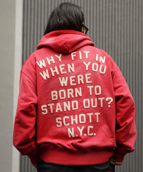 「schott」 プルオーバーパーカー X-LARGE ブラック メンズ_画像9