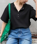ヘンリーネック tシャツ 半袖 「anyway...の詳細画像4