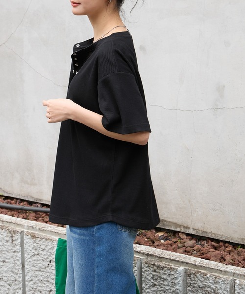 MONO-MART（モノマート） ヘンリーネック tシャツ 半袖 「anyway