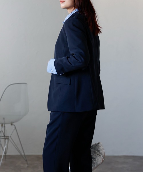 RIRIYANO（リリヤーノ） パンツスーツ 15号 ネイビー レディース
