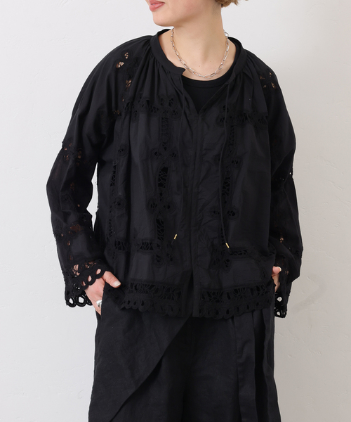 journal standard MT*JS カディ レーススタンド ブラウス JOURNAL STANDARD（ジャーナルスタンダード） ブラウス シャツ 「WEB