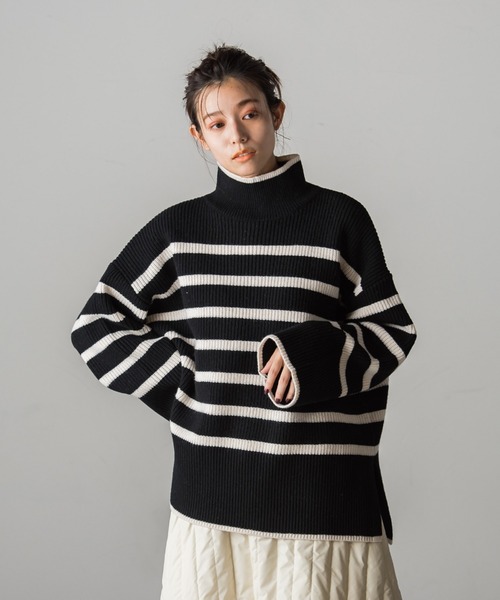 「Droite lautreamont」 長袖ニット M アイボリー レディース_画像2