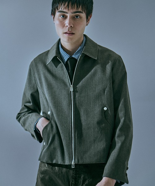 ブルゾン アウター trim fit jacket メンズの画像