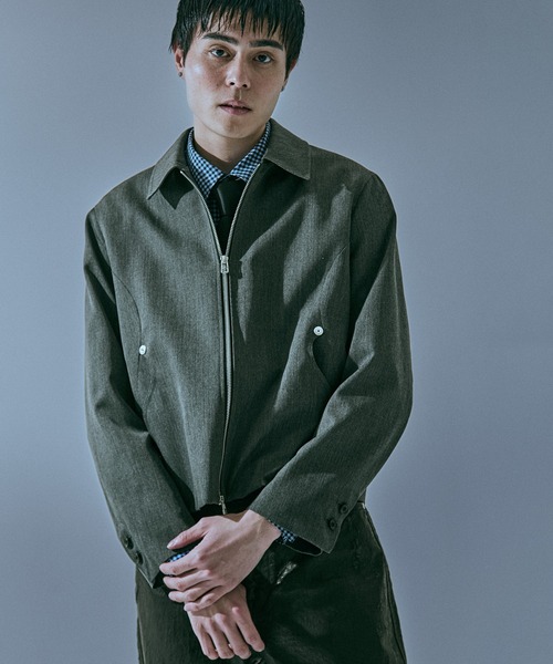ブルゾン アウター trim fit jacket メンズの画像