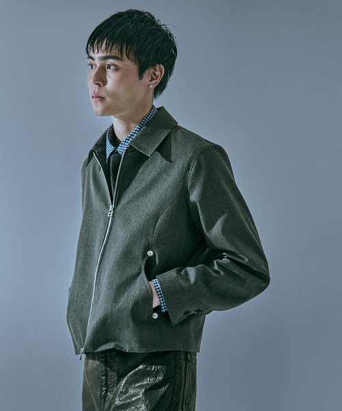 ブルゾン アウター trim fit jacket メンズの画像