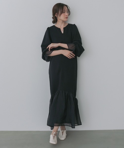 「Bab」 長袖ワンピース M アイボリー レディース_画像3
