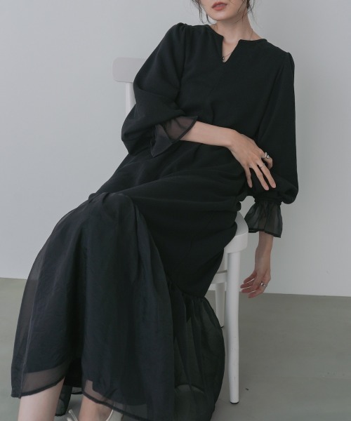 「Bab」 長袖ワンピース M アイボリー レディース_画像7
