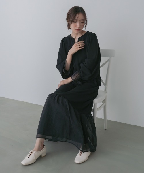 「Bab」 長袖ワンピース M アイボリー レディース_画像8