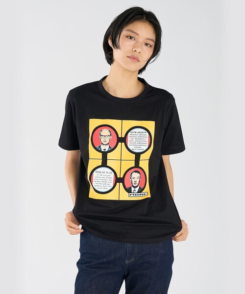 agnes b.（アニエスベー） tシャツ 半袖 プリント コットン 半袖