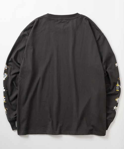 「POWER TO THE PEOPLE」 長袖Tシャツ M ダークグレー メンズ_画像3
