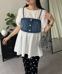 ブラウス シャツ 「セットアイテム」デニムビス...の詳細画像3