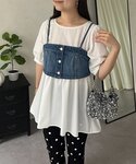 ブラウス シャツ 「セットアイテム」デニムビス...の詳細画像4