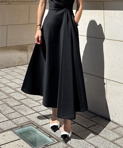 JENNE」 ノースリーブワンピース SMALL ブラック レディース