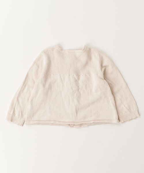 「PETIT BATEAU」 「KIDS」ニットカーディガン - ベージュ キッズ_画像2