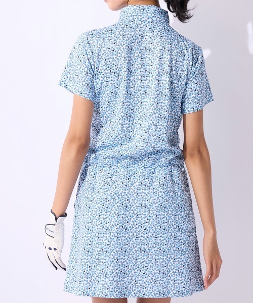 「marie claire」 半袖ワンピース LARGE ブルー レディース_画像8